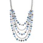 Simply Vera Vera Wang Beaded Swag Necklace, Women's, Blue