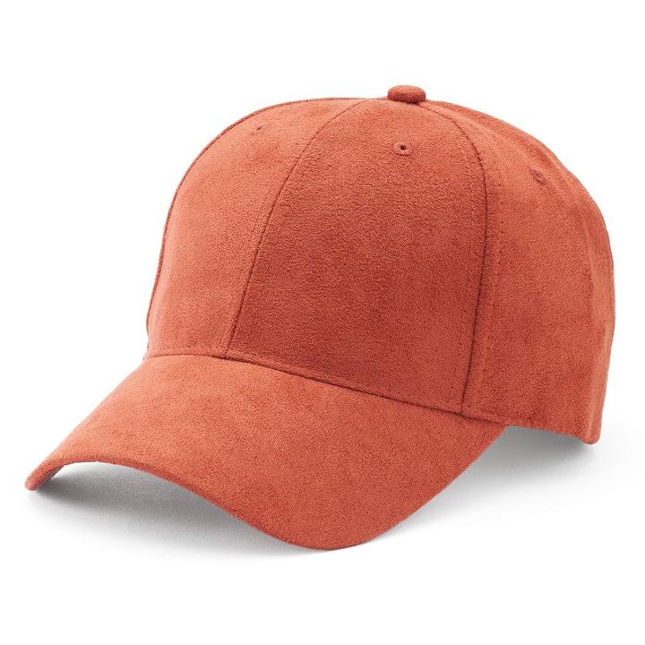 Mudd, Women's &reg; Faux Suede Baseball Hat, Red