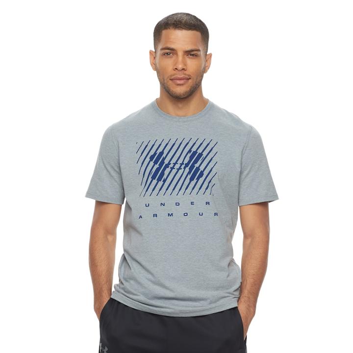 Men's Under Armour Logo Tee, Size: Small, Med Grey