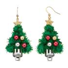 Christmas Tree Tinsel Drop Earrings, Women's, Multicolor