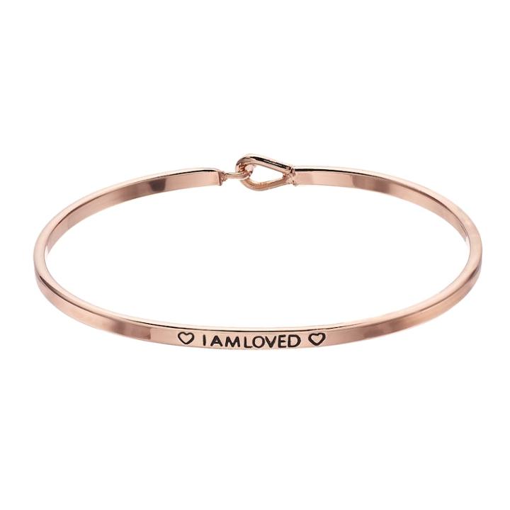 Lc Lauren Conrad I Am Loved Heart Cuff Bracelet, Women's, Light Pink