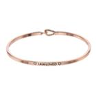 Lc Lauren Conrad I Am Loved Heart Cuff Bracelet, Women's, Light Pink
