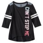 Girls 7-16 & Plus Size So&reg; Mesh High-low Tee, Girl's, Size: 14 1/2, Light Grey