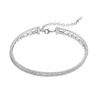 Napier Multi Strand Simulated Crystal Choker Necklace, Women's, Silver
