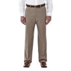Men's Haggar Cool 18 Stretch Flat-front Pants, Size: 34x30, Beige Oth