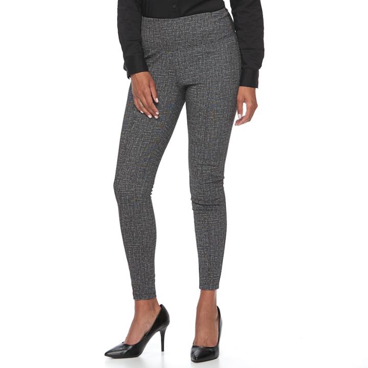 Women's Apt. 9&reg; Tummy Control Ponte Leggings, Size: Xs Short, Black