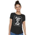 Juniors' About A Girl Take Me To State Tee, Size: Small, Black