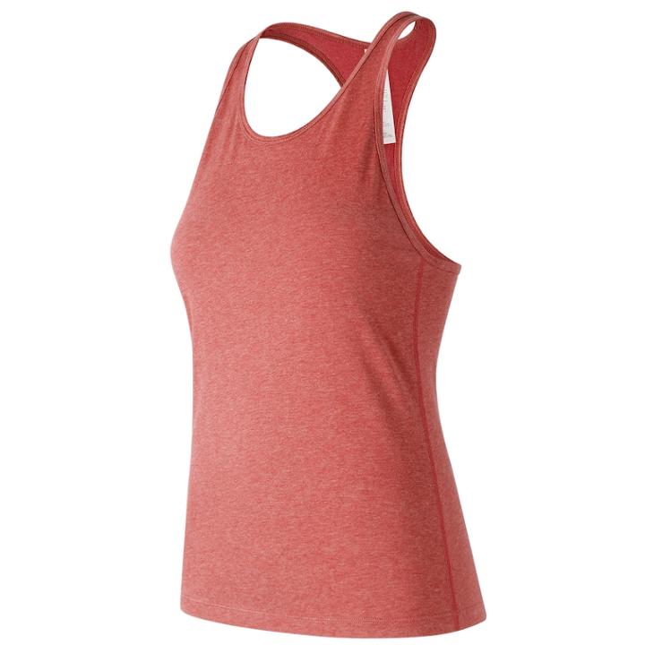 Women's New Balance Heather Tech Racerback Tank, Size: Large, Drk Yellow