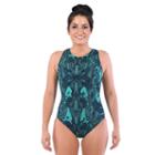 Women's Dolfin Printed Moderate One-piece Lapsuit, Size: 18 Comp, Lt Green