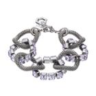Simply Vera Vera Wang Purple Stone Mesh Link Bracelet, Women's