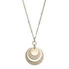 Lc Lauren Conrad Gold Tone Long Multi Disc Pendant Necklace, Women's