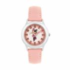 Disney's Minnie Mouse Kids' Leather Time Teacher Watch, Girl's, Size: Medium, Pink