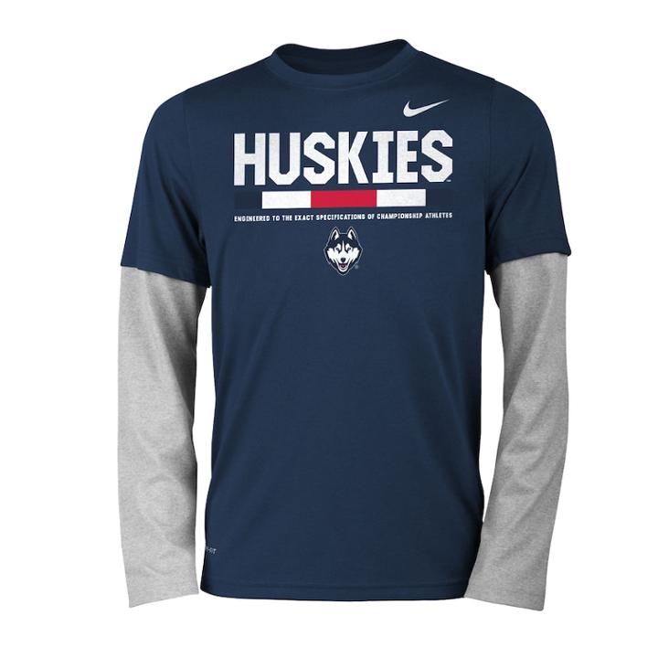Boys 8-20 Nike Uconn Huskies Legend Tee Set, Size: Xl 18-20, Blue (navy)