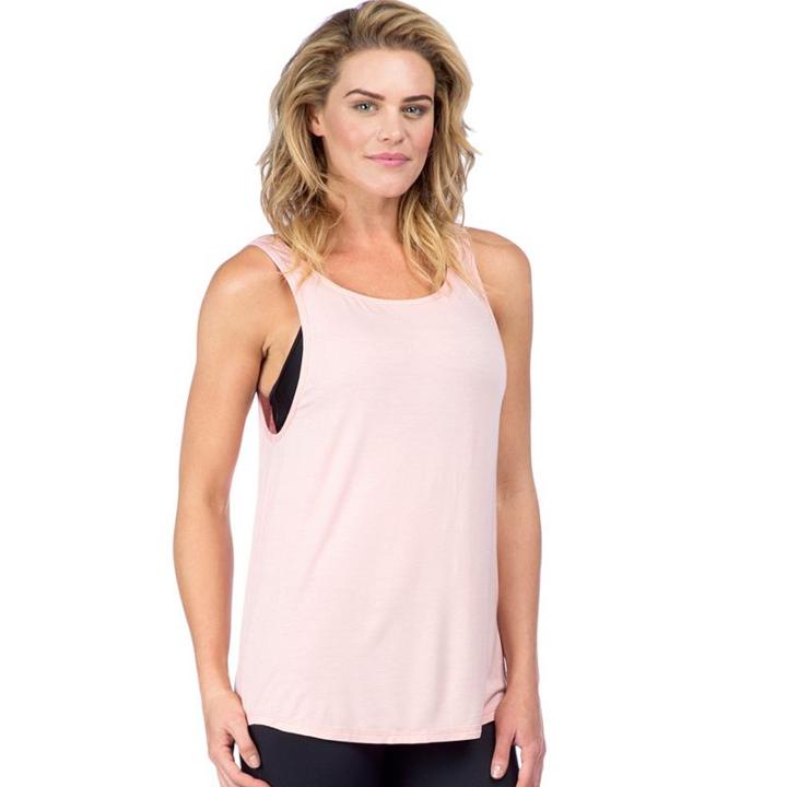 Women's Pl Movement By Pink Lotus Ladder Low Back Yoga Tank, Size: Large, Lt Orange