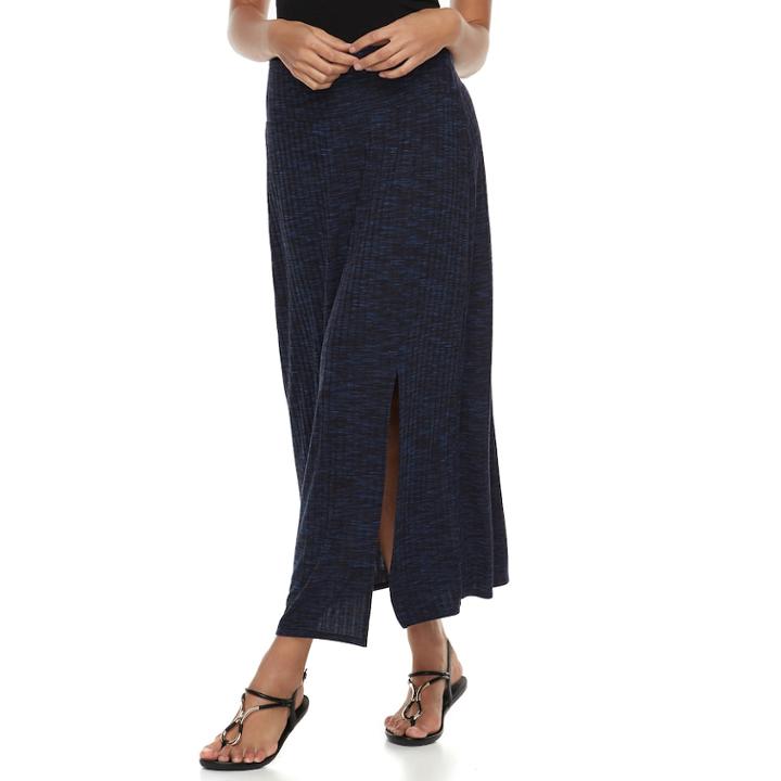 Women's Apt. 9&reg; Tummy Control Maxi Skirt, Size: Large, Dark Blue