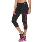 Women's Fila Sport&reg; Logo Print Capri Leggings, Size: Xl, Med Pink