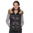 Women's S13 Snowcast Hooded Faux-fur Trim Down-fill Vest, Size: Small, Oxford