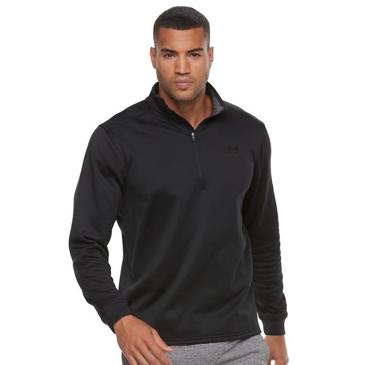 Men's Under Armour Performance Fleece Half-zip Pullover, Size: Large, Black