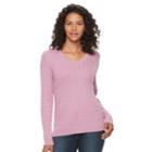 Women's Croft & Barrow&reg; Cable-knit Sweater, Size: Xl, Med Pink