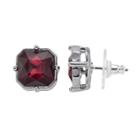 Simply Vera Vera Wang Red Square Stone Nickel Free Stud Earrings, Women's, Light Red