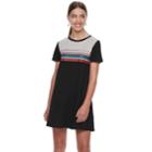 Juniors' Wallflower Striped T-shirt Dress, Teens, Size: Large, Black