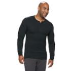 Big & Tall Sonoma Goods For Life&trade; Supersoft Modern-fit Henley, Men's, Size: Xxl Tall, Black