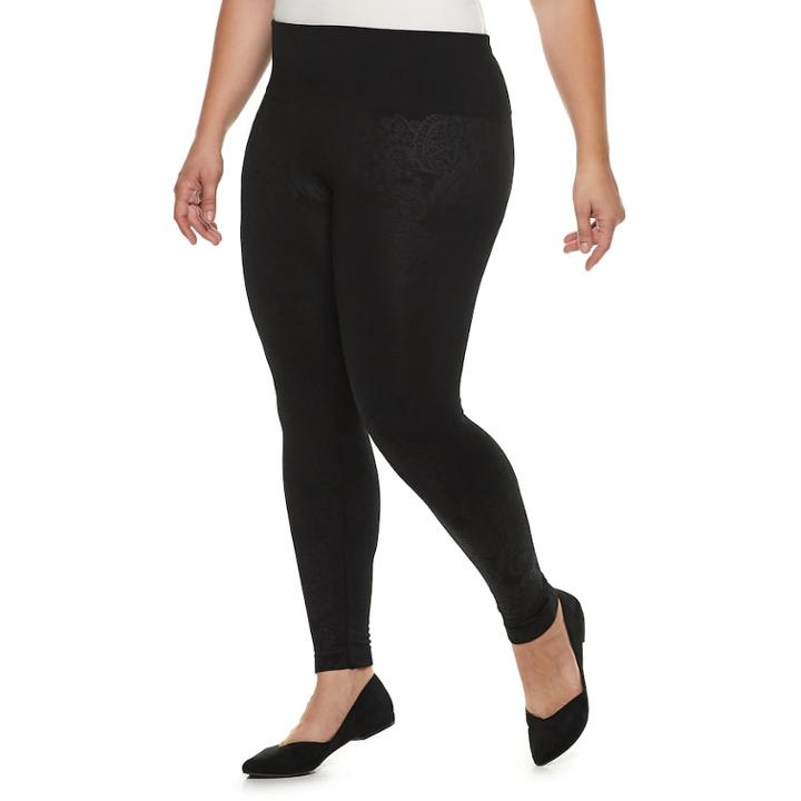 Plus Size French Laundry Seamless High-waisted Leggings, Women's, Size: 0x-1x, Oxford