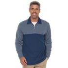 Men's Haggar In-motion Classic-fit Stretch Quarter-zip Pullover, Size: Xxl, Brt Purple