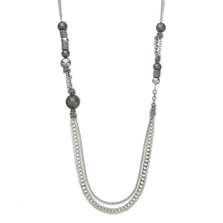 Simply Vera Vera Wang Beaded Multi Strand Long Necklace, Women's, Multicolor