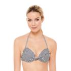 Juniors' Hot Water Push-up Triangle Halter Bikini Top, Women's, Size: Medium, White