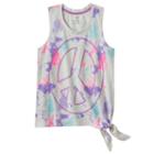 Girls Plus Size So&reg; Side Tie Graphic Tank Top, Size: 16 1/2, Med Purple