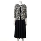 Women's Jessica Howard Abstract Geometric A-line Dress & Jacket Set, Size: 12, Grey Other
