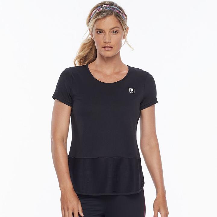 Women's Fila Sport&reg; Mesh Block Short Sleeve Tee, Size: Xl, Oxford