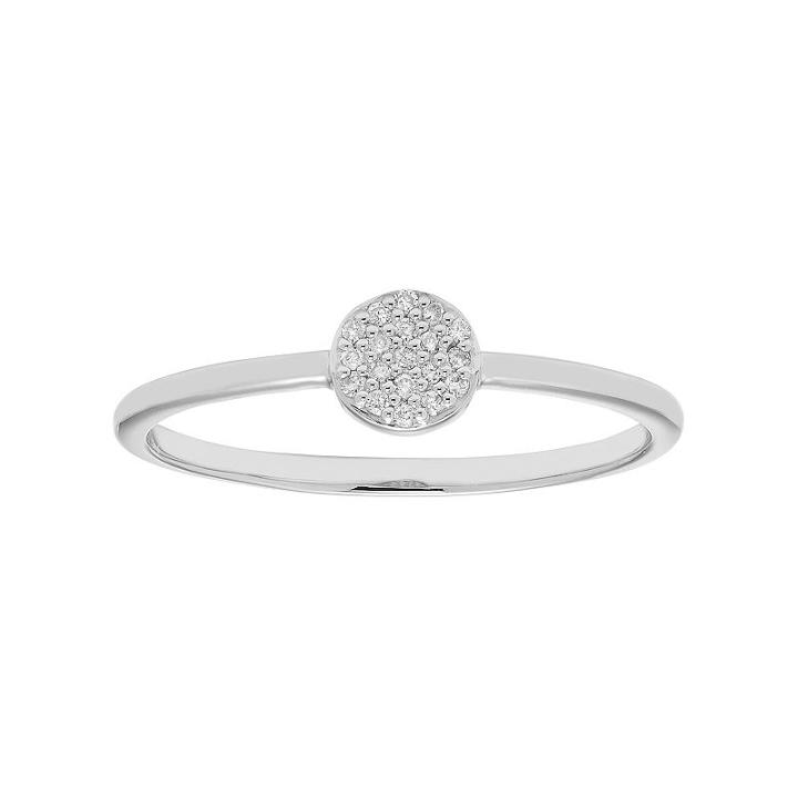 10k Gold Diamond Accent Circle Ring, Women's, Size: 8.50, White