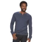 Men's Croft & Barrow&reg; Classic-fit Easy-care Henley, Size: Large, Dark Blue
