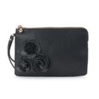 Lc Lauren Conrad Lili Floral Wristlet, Women's, Black