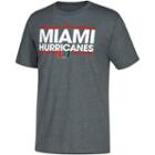 Men's Adidas Miami Hurricanes Dassler Tee, Size: Large, Mia Gray