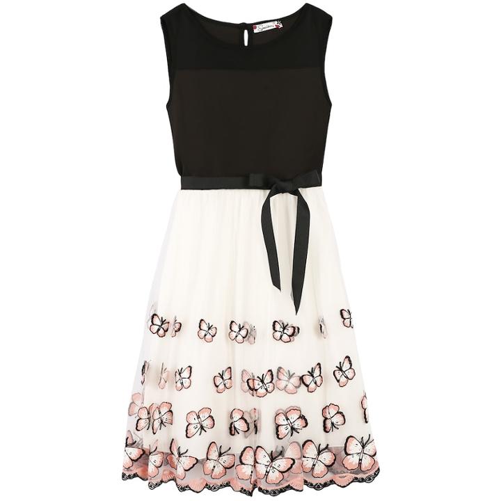Girls 7-16 & Plus Size Speechless Butterfly Embroidered Dress, Size: 10, White
