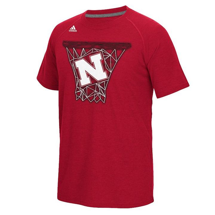Men's Adidas Nebraska Cornhuskers Net Web Tee, Size: Large, Red