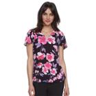 Women's Elle&trade; Chiffon High-low Hem Top, Size: Medium, Oxford