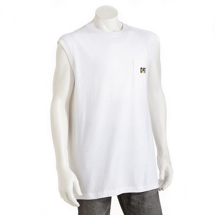 Caterpillar Sleeveless Tee - Men, Size: Medium, White