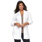 Plus Size Croft & Barrow&reg; Open-front Cardigan, Women's, Size: 1xl, White