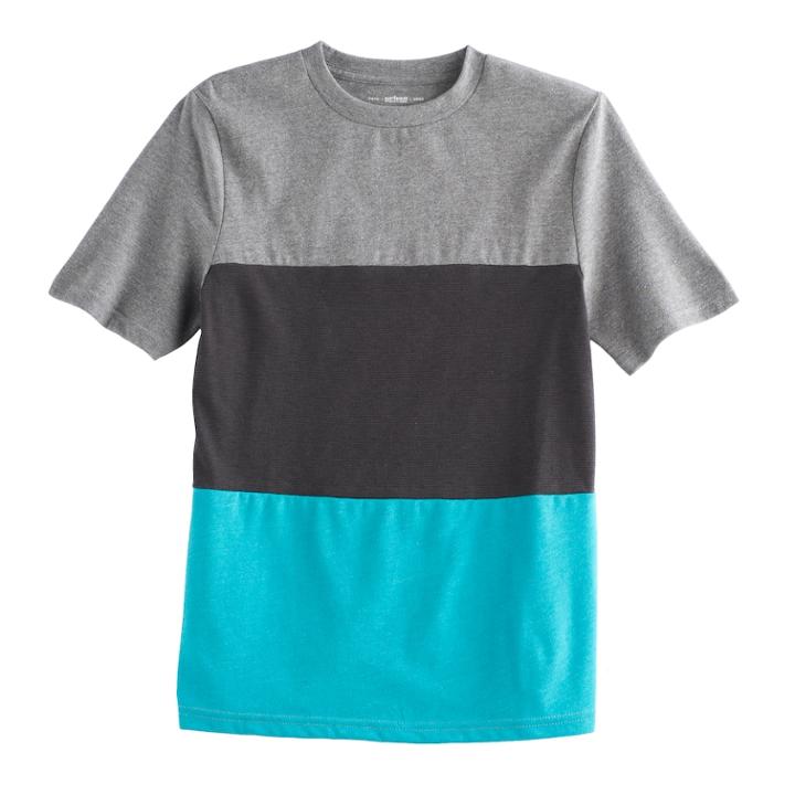 Boys 8-20 Urban Pipeline Colorblock Tee, Size: Medium, Turquoise/blue (turq/aqua)