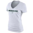 Women's Nike Michigan State Spartans Arch Tee, Size: Medium, White