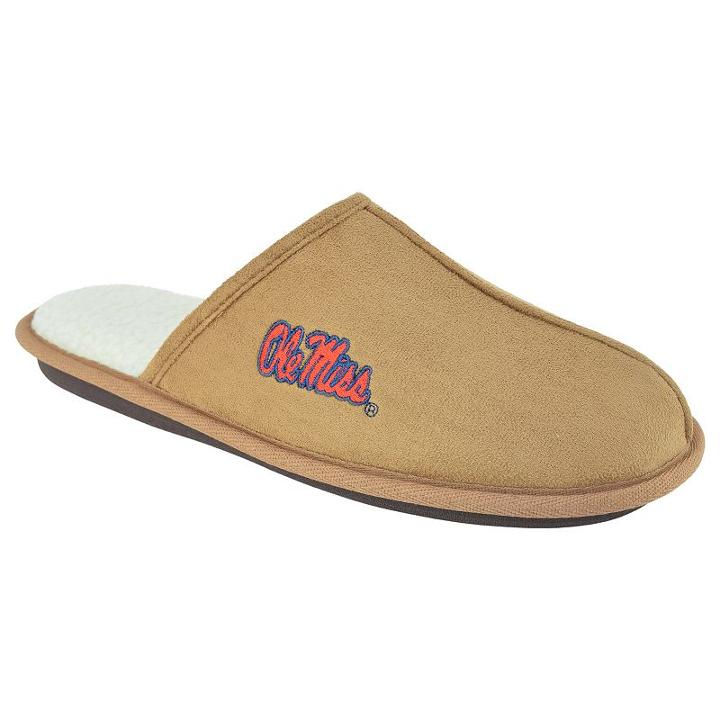 Men's Ole Miss Rebels Scuff Slipper Shoes, Size: Medium, Brown