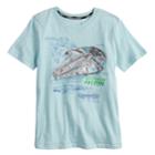 Boys 4-7x Star Wars A Collection For Kohl's Millennium Falcon Snow Nep Graphic Tee, Size: 4, Light Blue