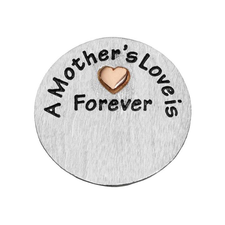 Blue La Rue Silver-plated & 14k Rose Gold-plated Mother's Love Coin Charm, Women's, Silver