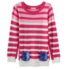 Design 365 Stripe Sweater - Girls 4-6x, Girl's, Size: 6, Pink Other