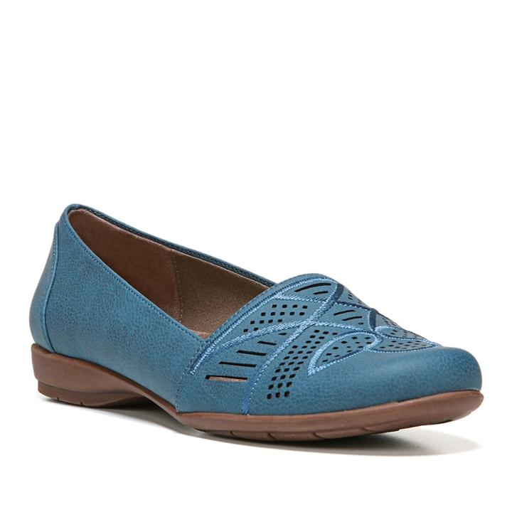 Naturalsoul By Naturalizer Greenwich Women's Cutout Loafers, Size: 6.5 Wide, Blue