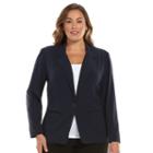 Plus Size Dana Buchman Solid Jacket, Women's, Size: 1xl, Blue (navy)